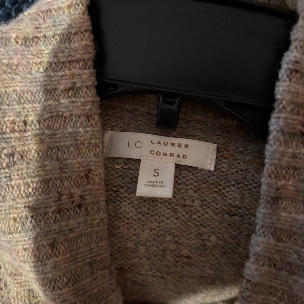 Extra long multi color sweater